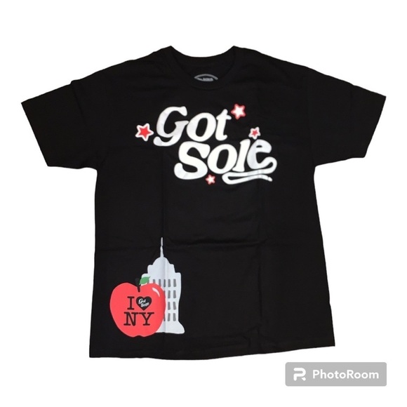 got sole Other - NWT GOT SOLE NY tee shirt size large small black puff print unisex big apple